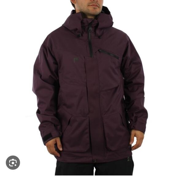 Homeschool With Teeth Purple Ski Snowboarding Shell Jacket Size Large - Picture 1 of 16